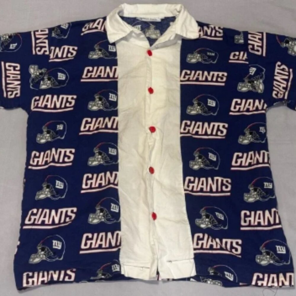 NY Giants Button-Up Shirt, Sz M